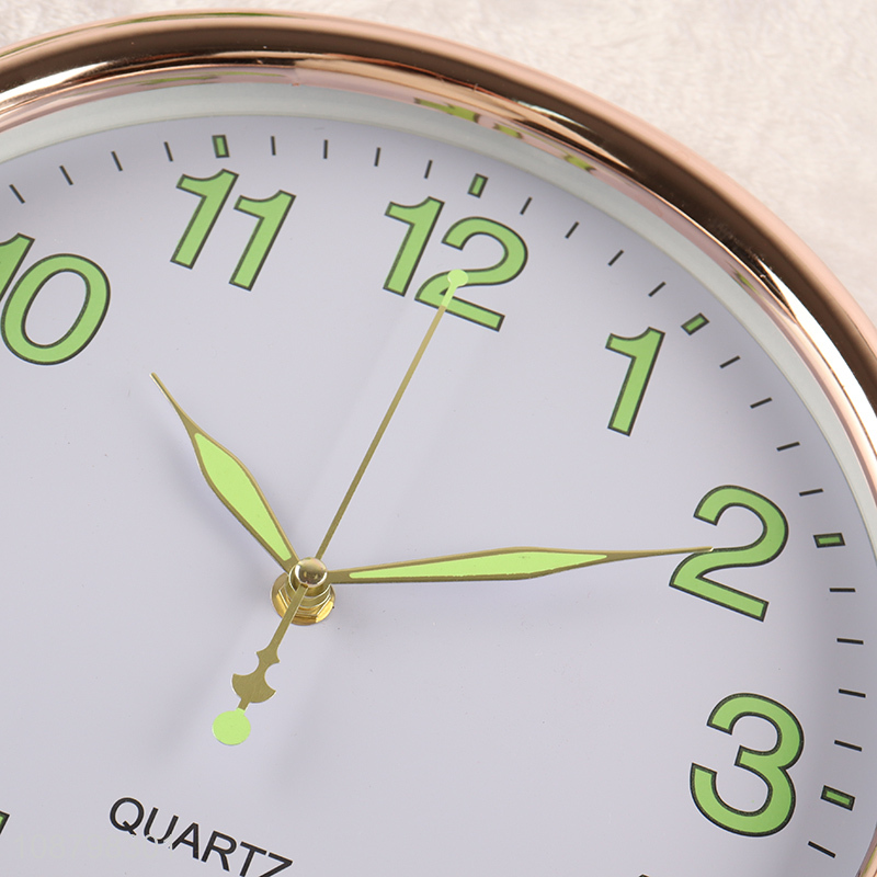 China imports simple silent luminous wall clock for kitchen