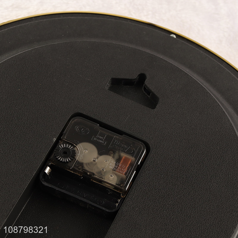 Wholesale round silent analog plastic wall clock for kitchen