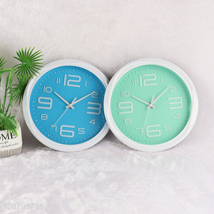 New product round plastic wall clock for living room decor