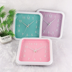 Factory price battery square simple wall clock for decoration