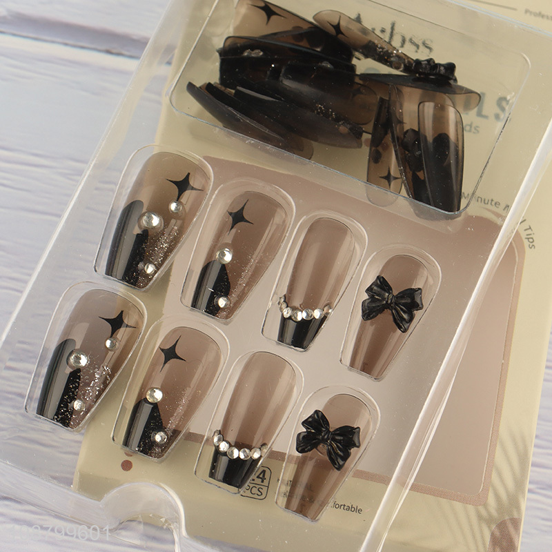 Factory price 24pcs press on nails kit for women girls