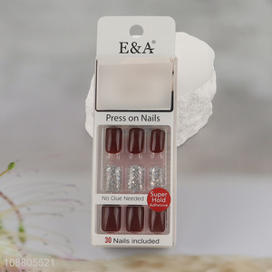 China wholesale women press-on nail fake nail set