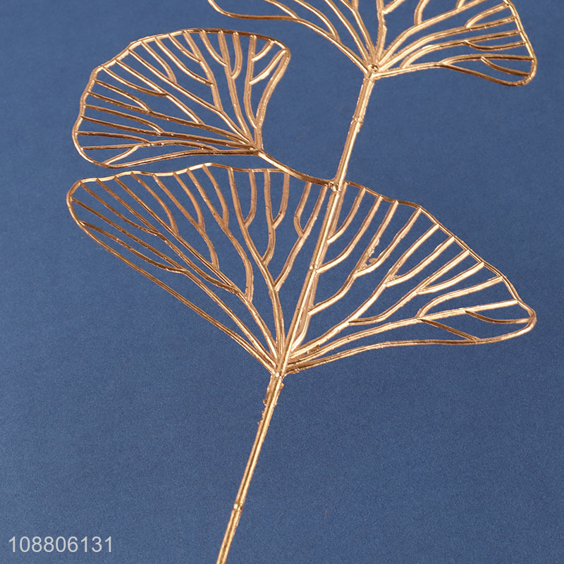 Good quality metallic faux plant leaves for table decoration