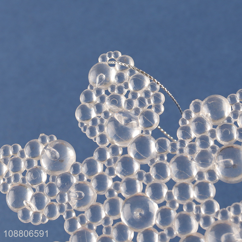 New arrival clear acrylic snowflake ornaments for winter Xmas tree decor