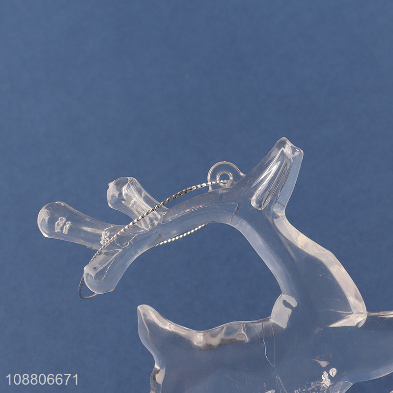 New arrival clear acrylic reindeer ornaments Christmas tree diy ornaments