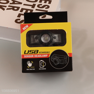 Top sale USB rechargeable sensor headlamp wholesale
