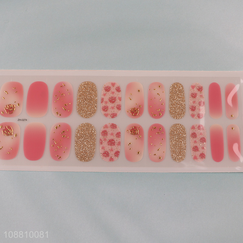 New arrival 22pcs nail art decoration girls nail sticker set