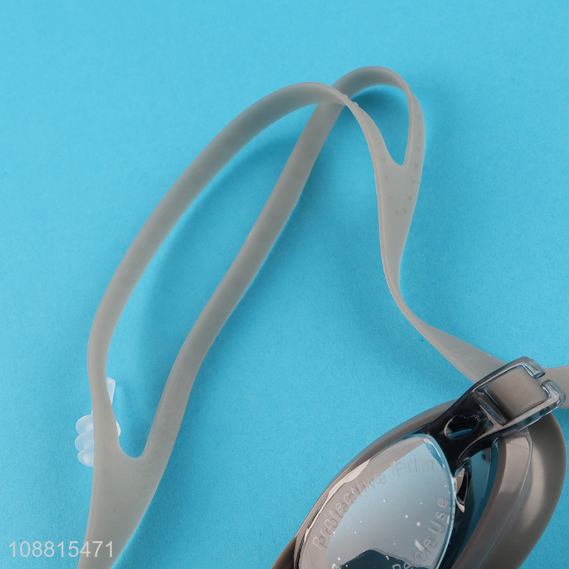 Good price waterproof anti-fog swim goggles with ear plugs