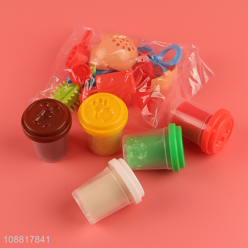 Good selling 3D hairdresser DIY playdough molding colored clay toys