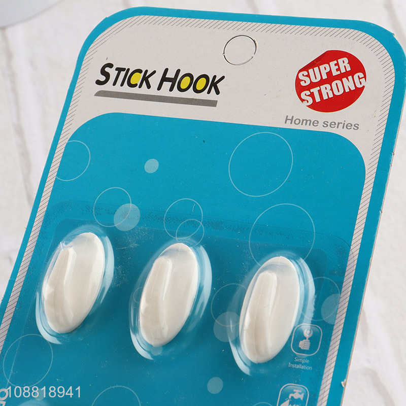 High quality 6pcs adhesive wall hooks bathroom towel hooks