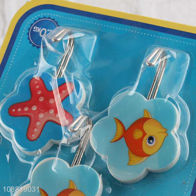 Factory supply 3pcs sticky wall hooks utility hooks for hanging