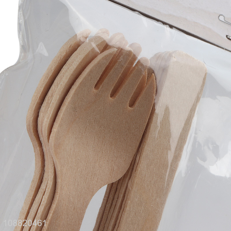 New product bamboo disposable tableware fork for sale
