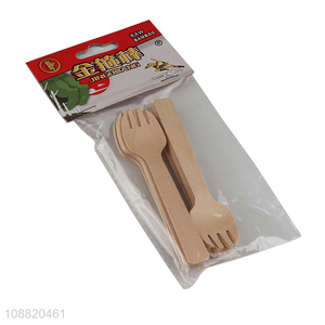 New product bamboo disposable tableware fork for sale