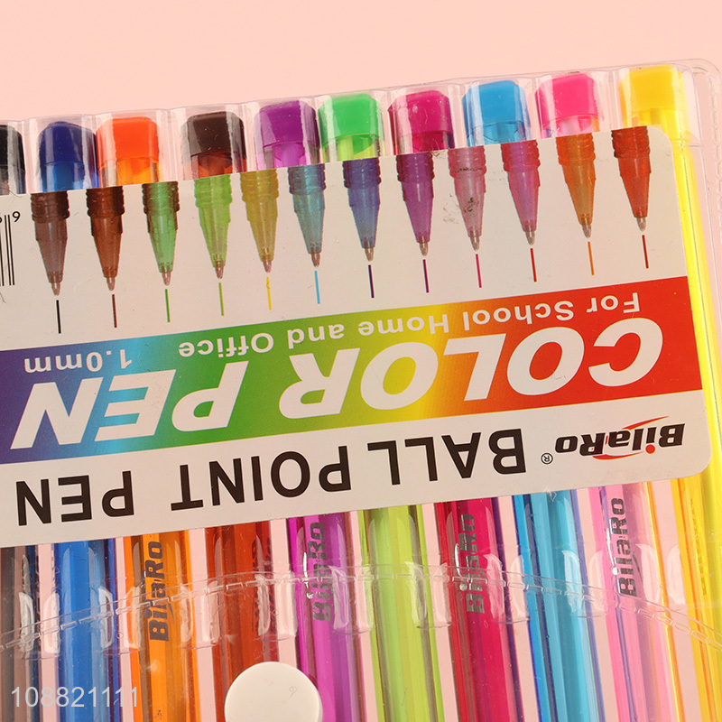 Wholesale 10 colors ballpoint pens for school home office