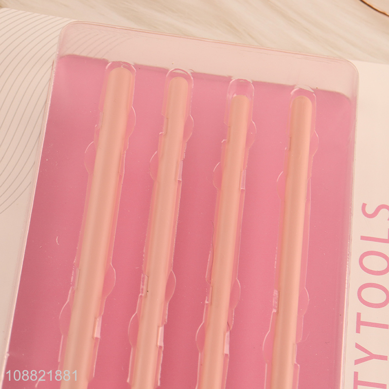 Good price 4pcs pink makeup brush lip brush eyeshadow brush set