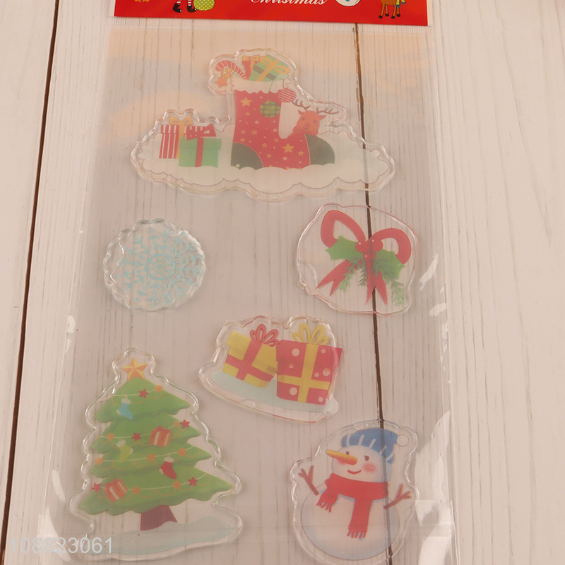 Yiwu Market Christmas Window Clings Holiday Window Decals