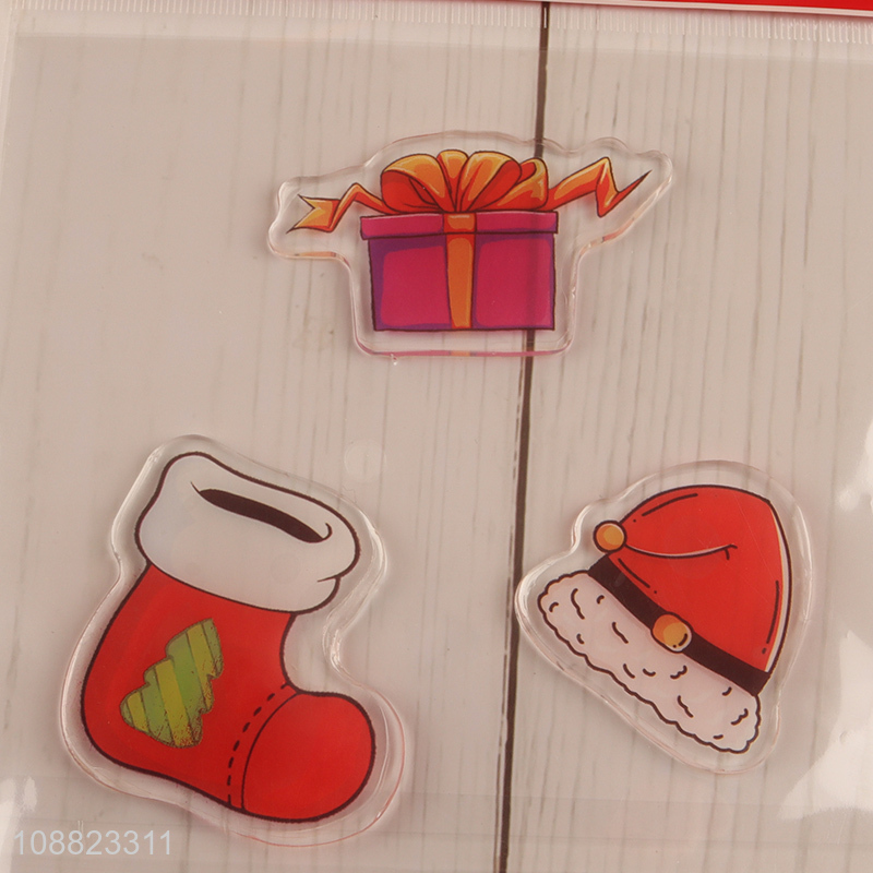 Good Price Christmas Thick Gel Window Clings for Kids Gifts