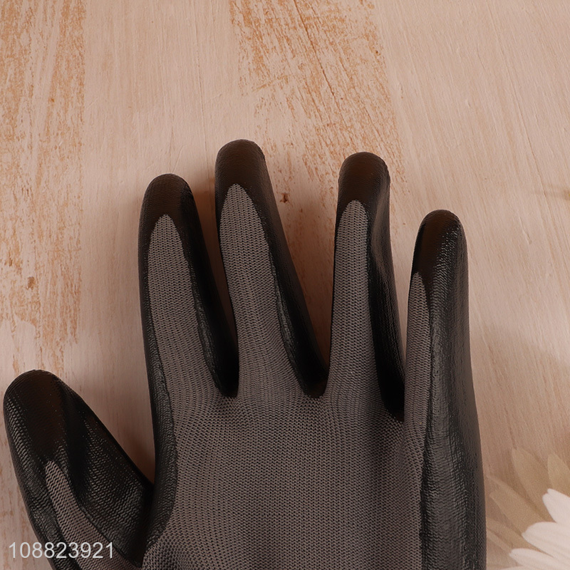 New product durable nitrile coated gardening gloves safety work gloves
