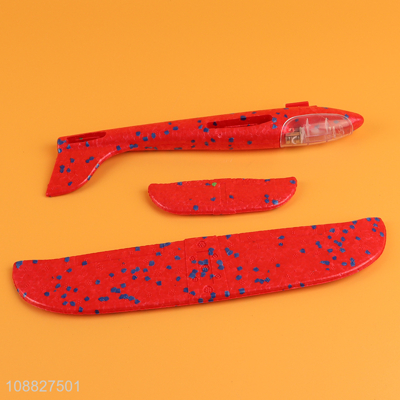 Wholesale foam airplane launcher toy outdoor throwing toys for kids