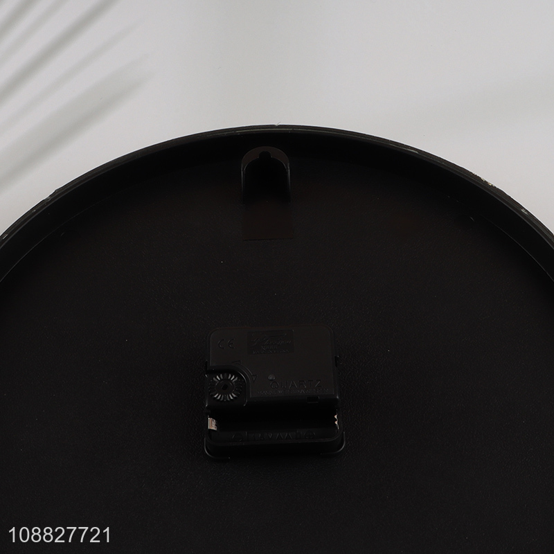 New product silent bamboo pattern wall clock for home office