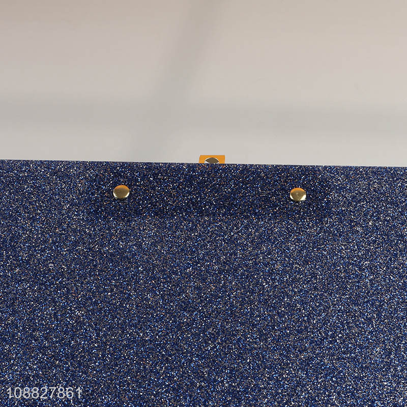 New product A5 glitter plastic clip board for office hospital