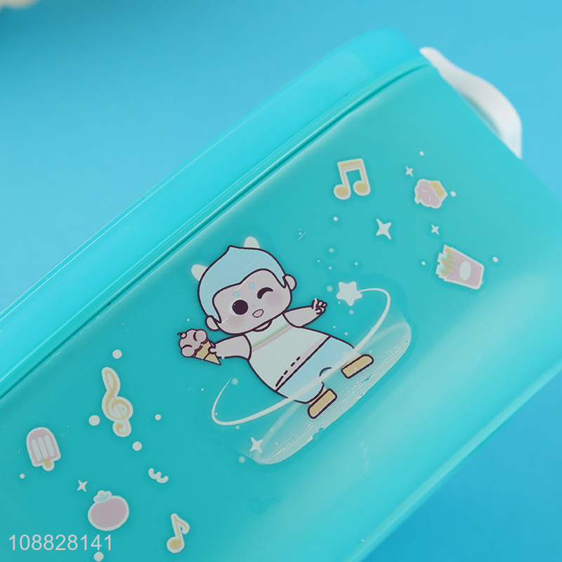 China supplier plastic children lunch box with fork and spoon