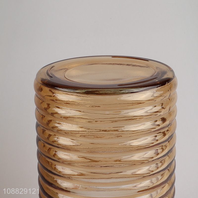 Wholesale 2pcs textured lead free glass cups drinking glasses