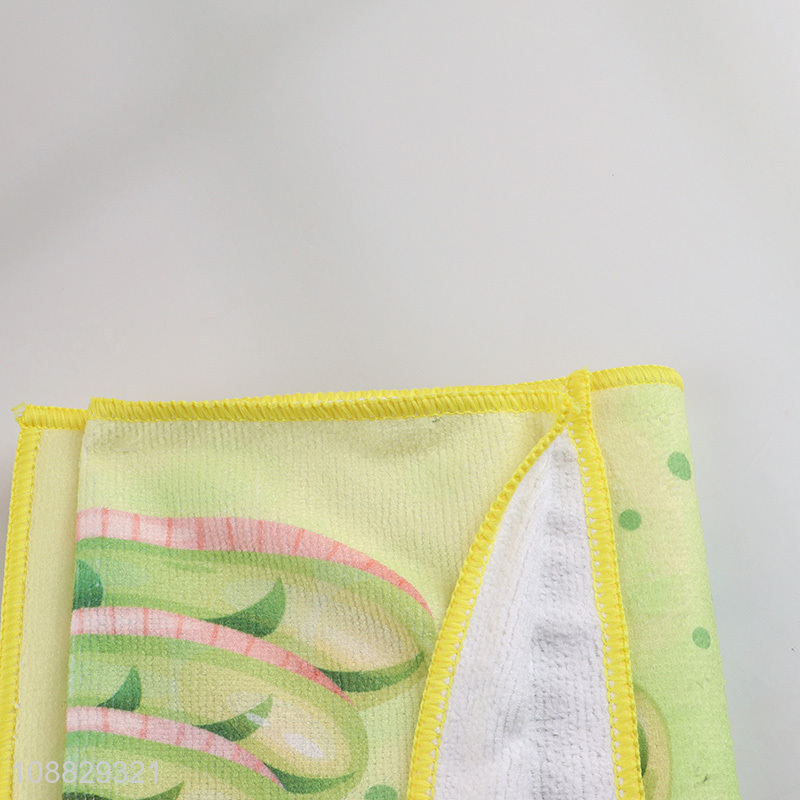 Wholesale 2pcs cartoon printed microfiber dish drying mat set