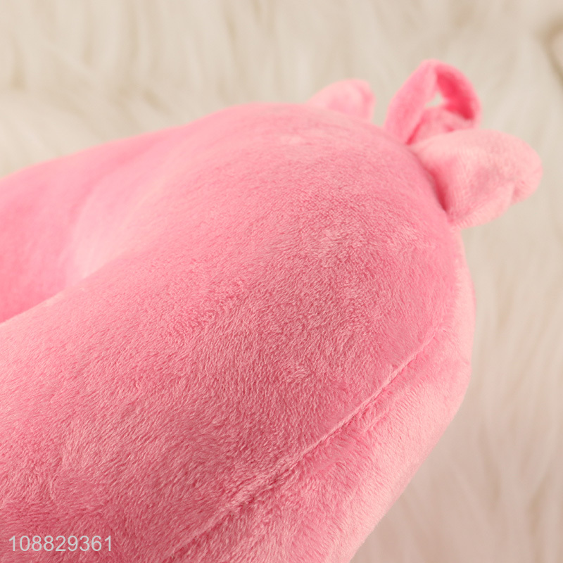 China factory pink u-shaped travel portable pillow