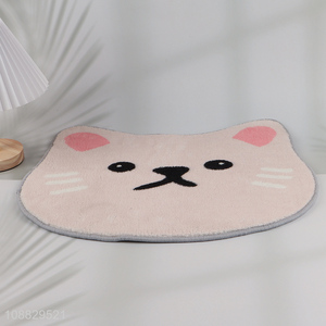 Hot selling cute cartoon cat water absorbent non-slip bath mat
