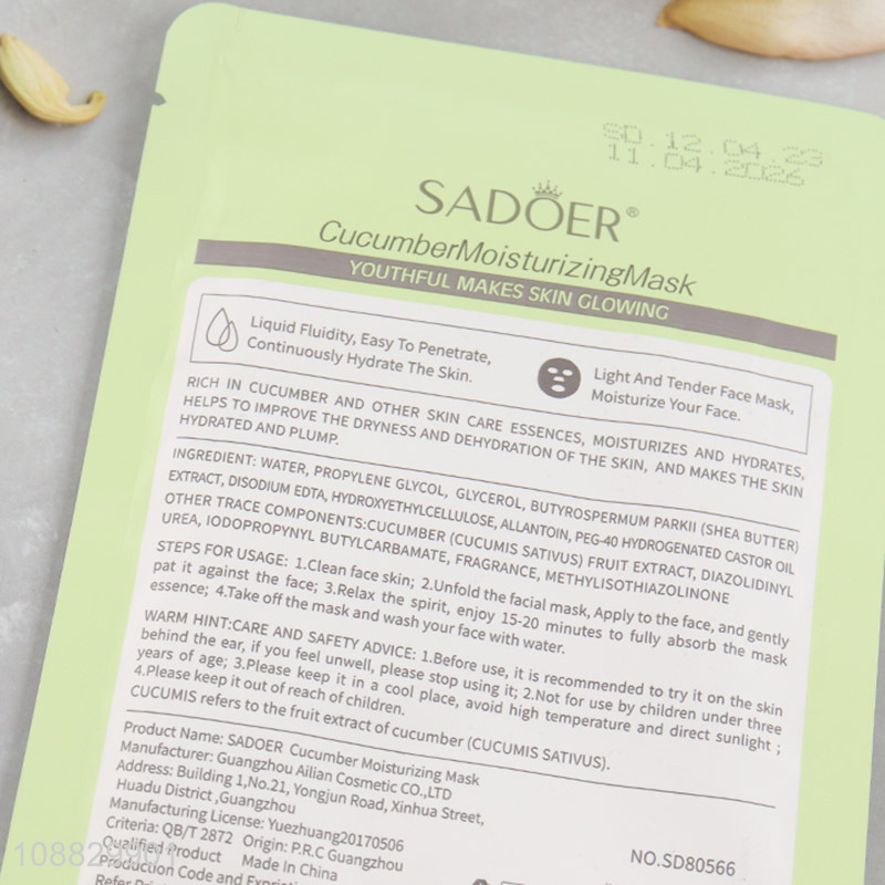 Best sale cucumber moisturizing mask for skin care