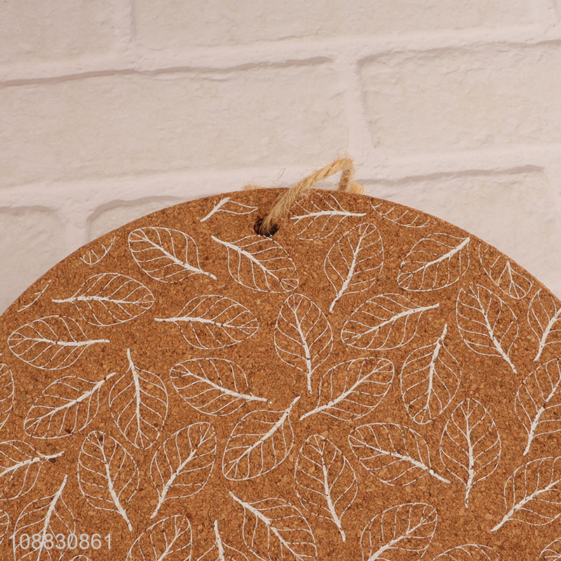 Wholesale round absorbent cork coasters reusable printed cup mats