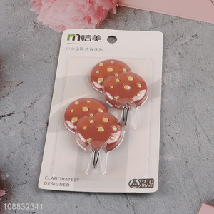 Wholesale 2pcs cookies shaped stick on wall hooks for kitchen