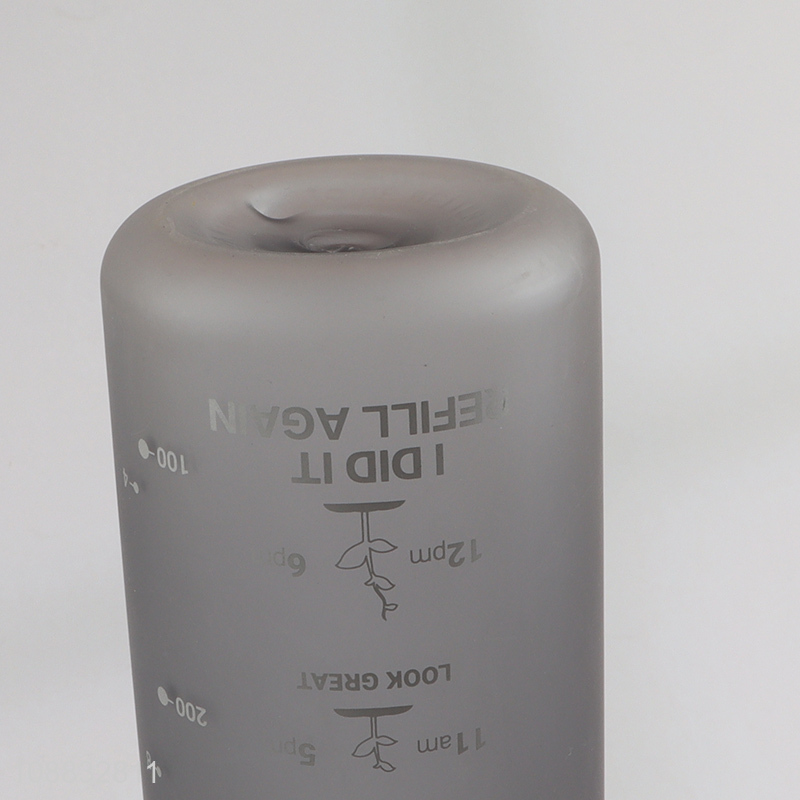 High quality large capacity motivative plastic water bottle for men women