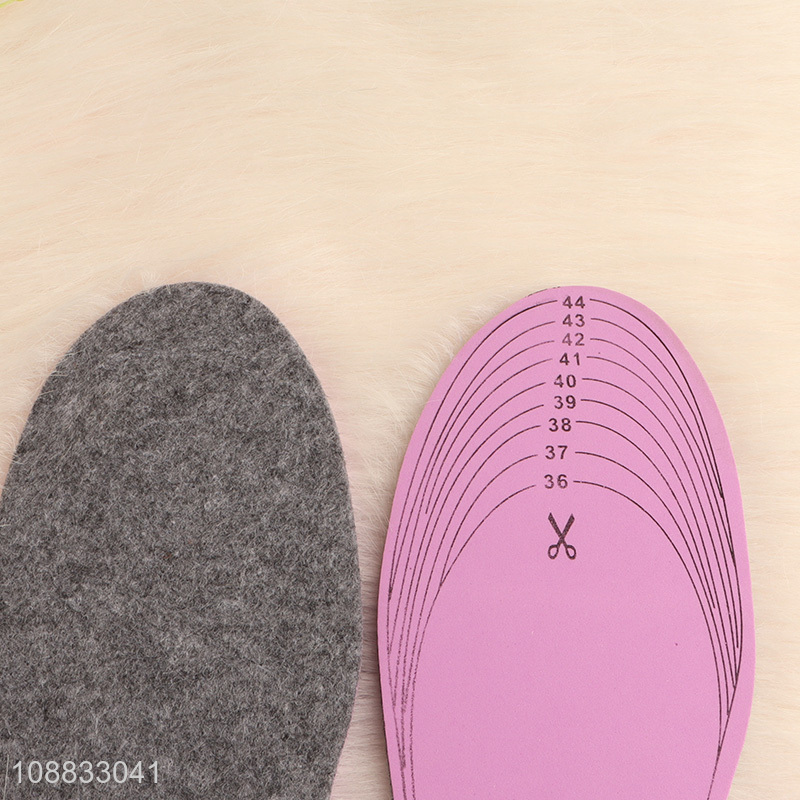 Online wholesale winter warm felt insoles cut to fit insoles