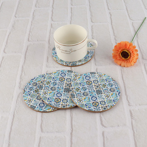 Top sale round tabletop decoration cup mat set