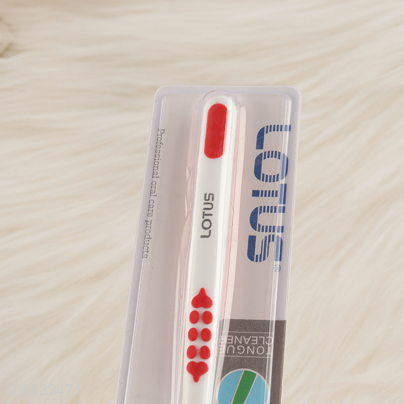 Low price plastic adult scraper tongue cleaner