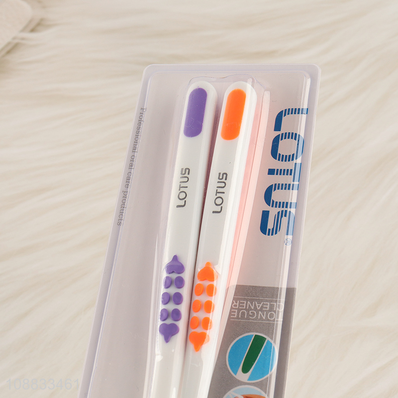 Good sale 2pcs adult scraper tongue cleaner wholesale