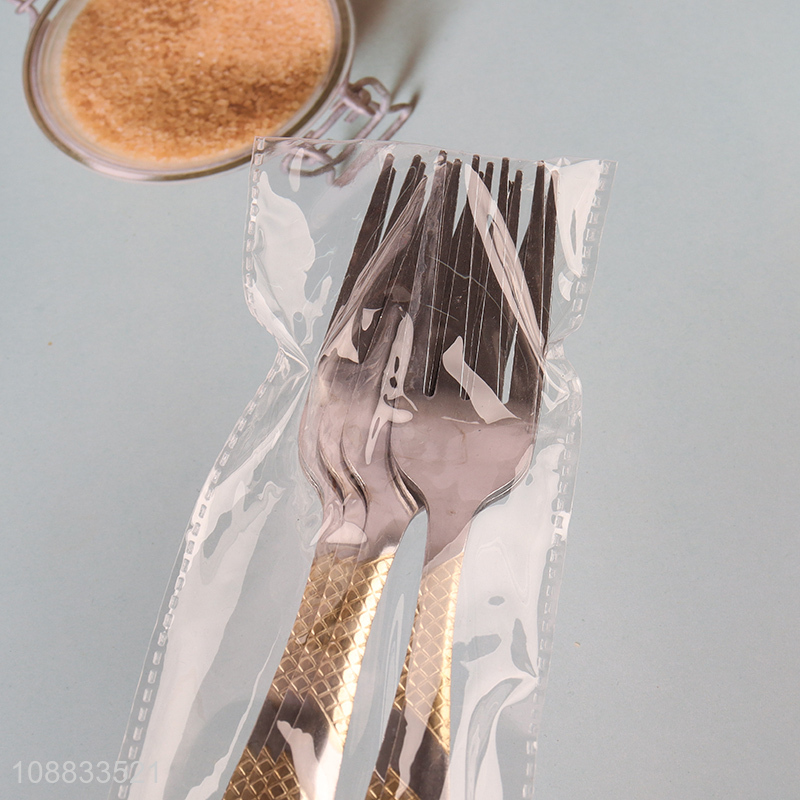 Online wholesale stainless steel 6pcs cutlery fork set