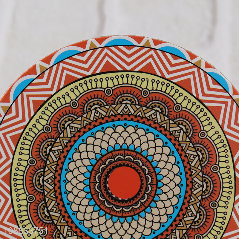 Factory supply round 4pcs anti-slip cup mat for sale