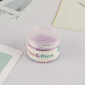 Good selling purple 100pcs paper clips for school office