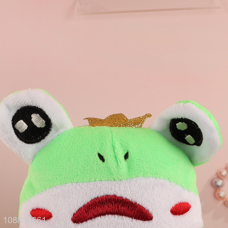 Good quality cute frog plush toy stuffed animal baby rattles