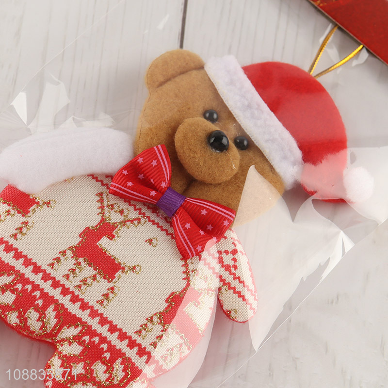 Online wholesale bear shaped christmas hanging ornaments for decoration