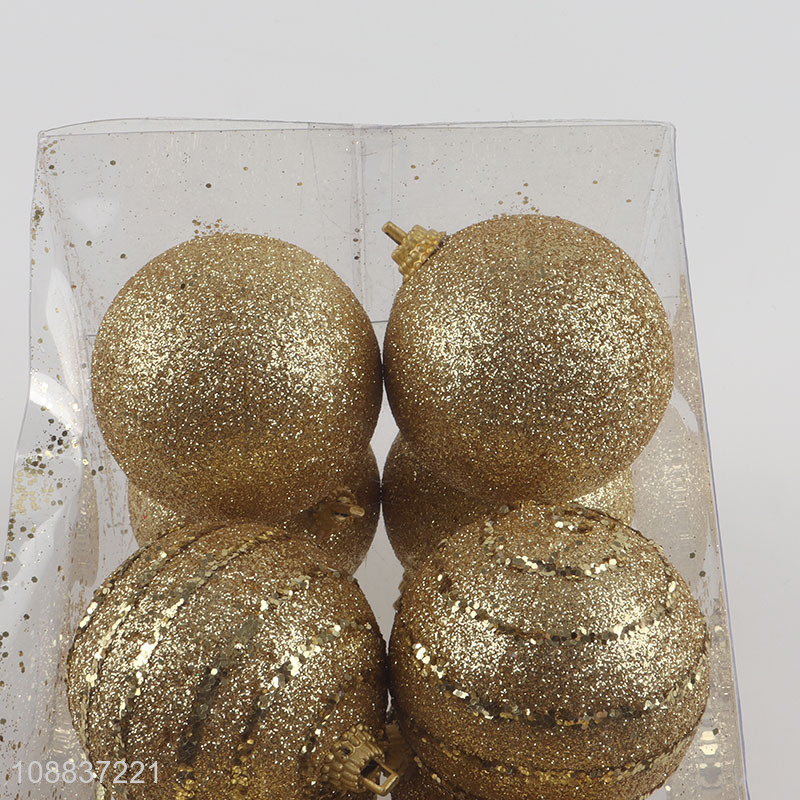 Wholesale 16pcs glitter Christmas balls set Christmas hanging decoration