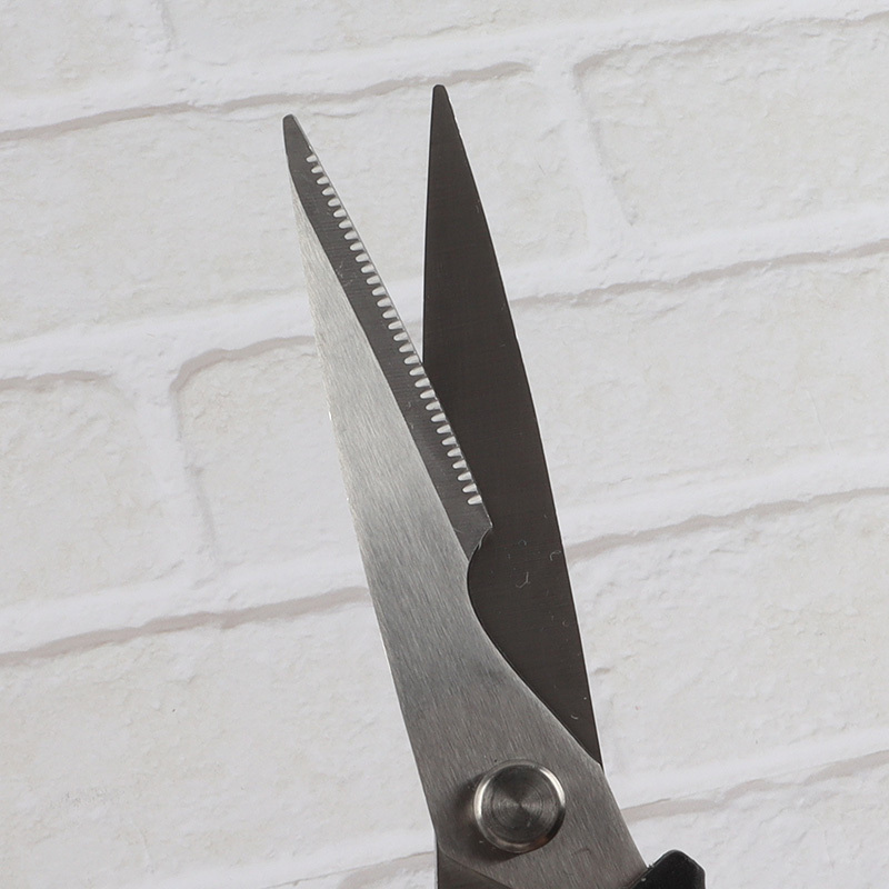 Customized logo carbon steel kitchen scissors chicken bones scissors