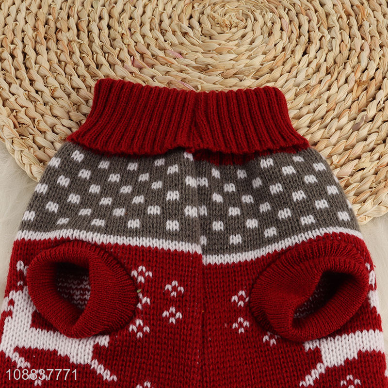 Wholesale knitted dog sweater winter puppy sweater dog clothing