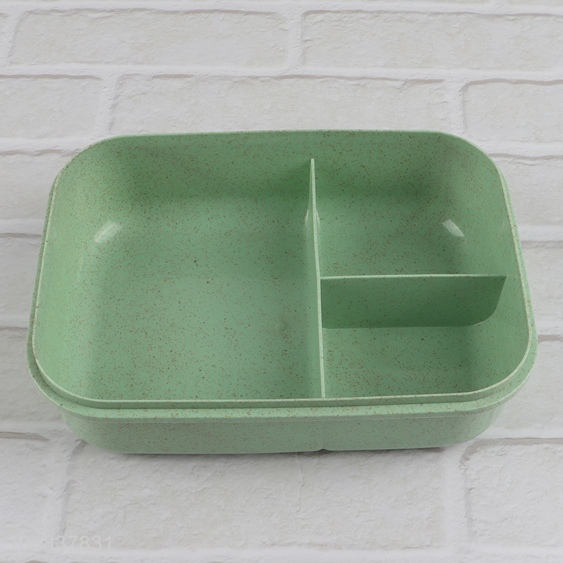 Hot selling 3-compartment plastic bento lunch box meal prep container