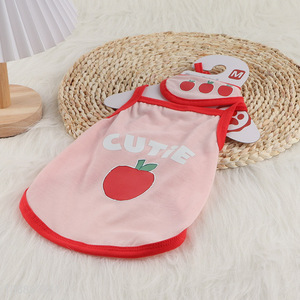 New product fruit printed cotton dog puppy sling vest for summer