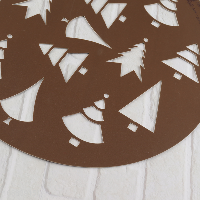 Top selling christmas series round place mat for home restaurant