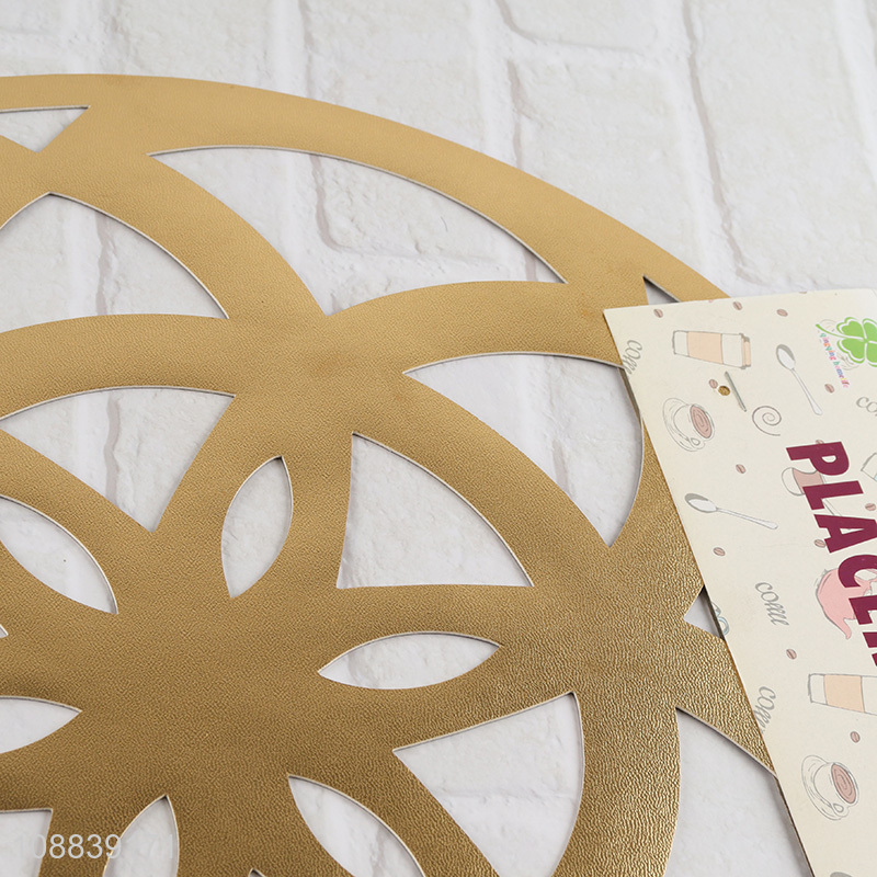 Yiwu market round hollow tabletop decoration place mat